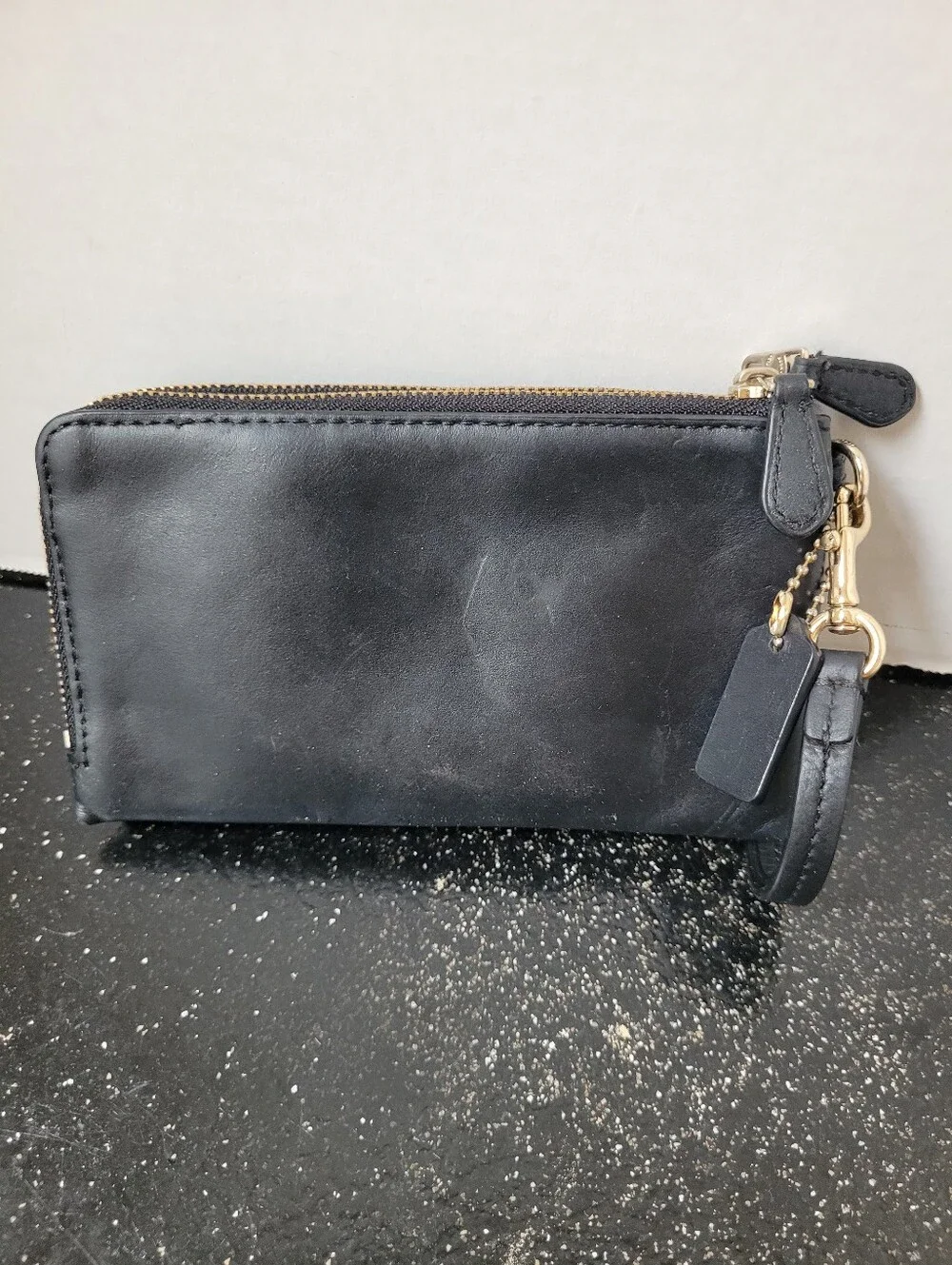 Coach black leather